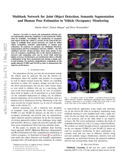 Multitask Network for Joint Object Detection, Semantic Segmentation and
  Human Pose Estimation in Vehicle Occupancy Monitoring