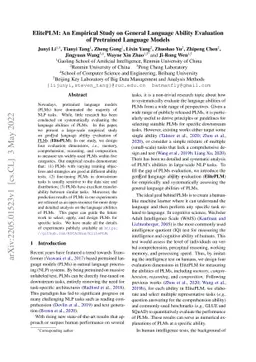ElitePLM: An Empirical Study on General Language Ability Evaluation of
  Pretrained Language Models