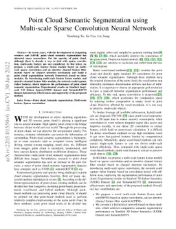 Point Cloud Semantic Segmentation using Multi Scale Sparse Convolution
  Neural Network