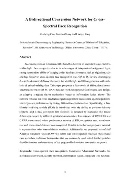 A Bidirectional Conversion Network for Cross-Spectral Face Recognition