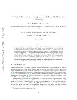 Automated Learning of Interpretable Models with Quantified Uncertainty