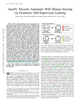 AutoFi: Towards Automatic WiFi Human Sensing via Geometric
  Self-Supervised Learning
