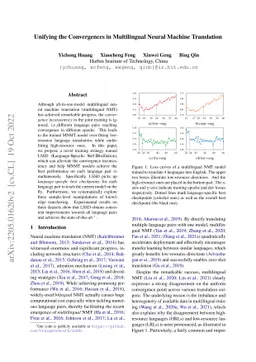 Unifying the Convergences in Multilingual Neural Machine Translation