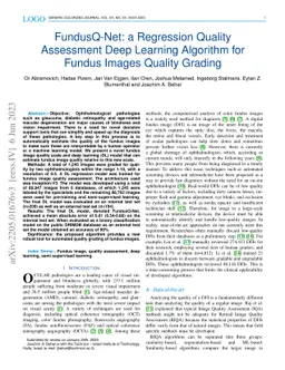 FundusQ-Net: a Regression Quality Assessment Deep Learning Algorithm for
  Fundus Images Quality Grading