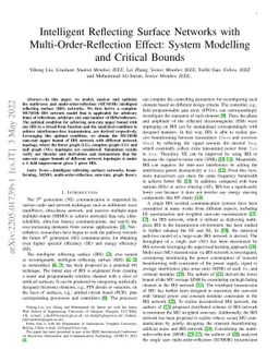 Intelligent Reflecting Surface Networks with Multi-Order-Reflection
  Effect: System Modelling and Critical Bounds