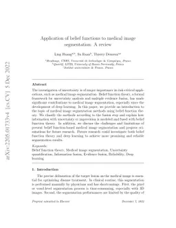 Application of belief functions to medical image segmentation: A review
