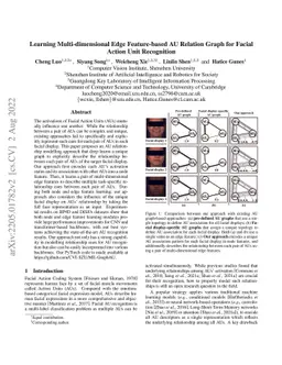 Learning Multi-dimensional Edge Feature-based AU Relation Graph for
  Facial Action Unit Recognition