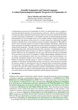 Scientific Explanation and Natural Language: A Unified
  Epistemological-Linguistic Perspective for Explainable AI