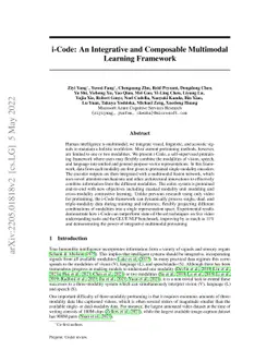 i-Code: An Integrative and Composable Multimodal Learning Framework