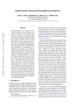 Unified Semantic Typing with Meaningful Label Inference