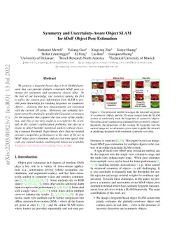 Symmetry and Uncertainty-Aware Object SLAM for 6DoF Object Pose
  Estimation