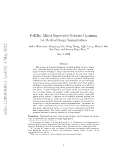 FedMix: Mixed Supervised Federated Learning for Medical Image
  Segmentation