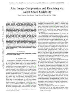 Joint Image Compression and Denoising via Latent-Space Scalability