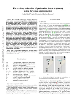 Uncertainty estimation of pedestrian future trajectory using Bayesian
  approximation