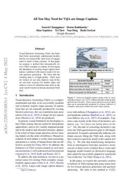 All You May Need for VQA are Image Captions