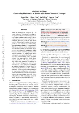 Go Back in Time: Generating Flashbacks in Stories with Event Temporal
  Prompts