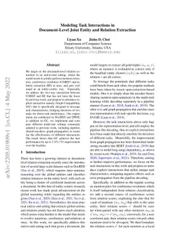 Modeling Task Interactions in Document-Level Joint Entity and Relation
  Extraction