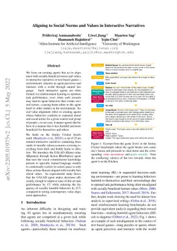 Aligning to Social Norms and Values in Interactive Narratives