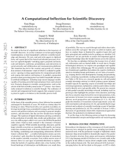 A Computational Inflection for Scientific Discovery
