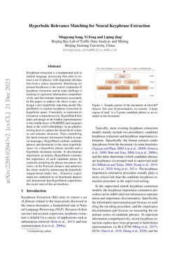 Hyperbolic Relevance Matching for Neural Keyphrase Extraction