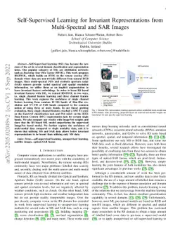 Self-Supervised Learning for Invariant Representations from
  Multi-Spectral and SAR Images
