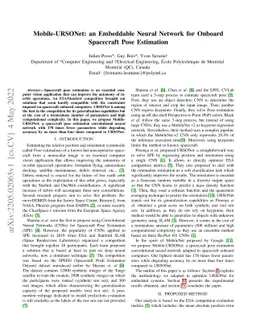 Mobile-URSONet: an Embeddable Neural Network for Onboard Spacecraft Pose
  Estimation
