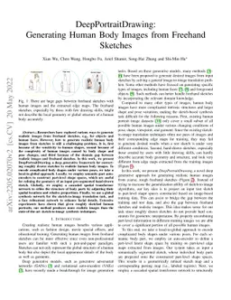 DeepPortraitDrawing: Generating Human Body Images from Freehand Sketches