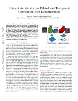 Efficient Accelerator for Dilated and Transposed Convolution with
  Decomposition