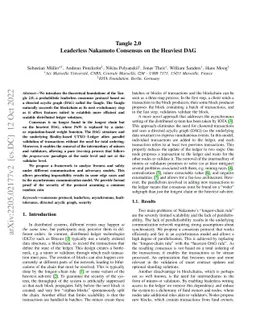 Tangle 2.0 Leaderless Nakamoto Consensus on the Heaviest DAG