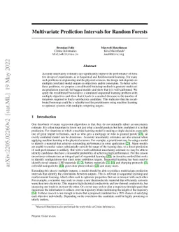 Multivariate Prediction Intervals for Random Forests