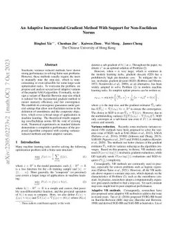 An Adaptive Incremental Gradient Method With Support for Non-Euclidean
  Norms