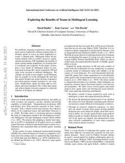 Exploring the Benefits of Teams in Multiagent Learning