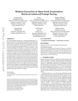 Relation Extraction as Open-book Examination: Retrieval-enhanced Prompt
  Tuning