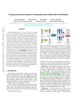 Creating a Forensic Database of Shoeprints from Online Shoe Tread Photos