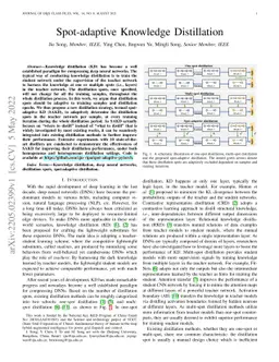 Spot-adaptive Knowledge Distillation