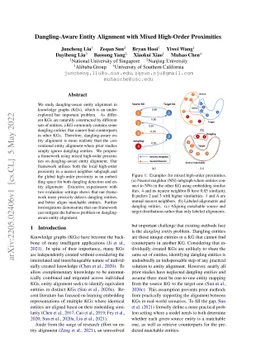 Dangling-Aware Entity Alignment with Mixed High-Order Proximities