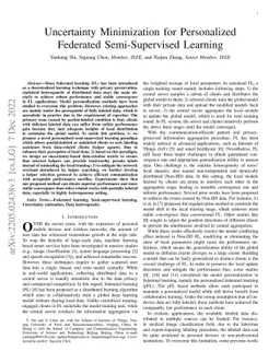 Uncertainty Minimization for Personalized Federated Semi-Supervised
  Learning