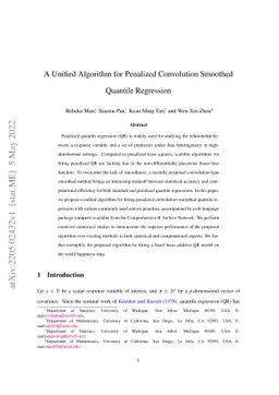 A Unified Algorithm for Penalized Convolution Smoothed Quantile
  Regression