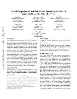 Multi-Graph based Multi-Scenario Recommendation in Large-scale Online
  Video Services