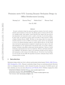 Pessimism meets VCG: Learning Dynamic Mechanism Design via Offline
  Reinforcement Learning