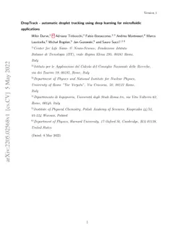 DropTrack -- automatic droplet tracking using deep learning for
  microfluidic applications