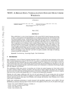 WDV: A Broad Data Verbalisation Dataset Built from Wikidata