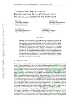 Towards Fast Simulation of Environmental Fluid Mechanics with
  Multi-Scale Graph Neural Networks