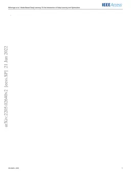 Model-Based Deep Learning: On the Intersection of Deep Learning and
  Optimization