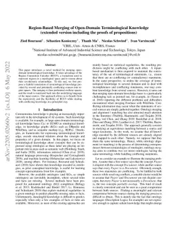 Region-Based Merging of Open-Domain Terminological Knowledge