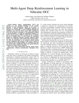 Multi-Agent Deep Reinforcement Learning in Vehicular OCC