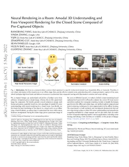 Neural Rendering in a Room: Amodal 3D Understanding and Free-Viewpoint
  Rendering for the Closed Scene Composed of Pre-Captured Objects
