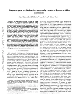 Koopman pose predictions for temporally consistent human walking
  estimations