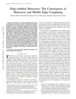 Edge-enabled Metaverse: The Convergence of Metaverse and Mobile Edge
  Computing