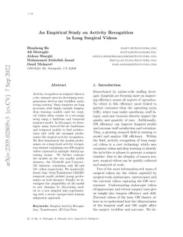 An Empirical Study on Activity Recognition in Long Surgical Videos